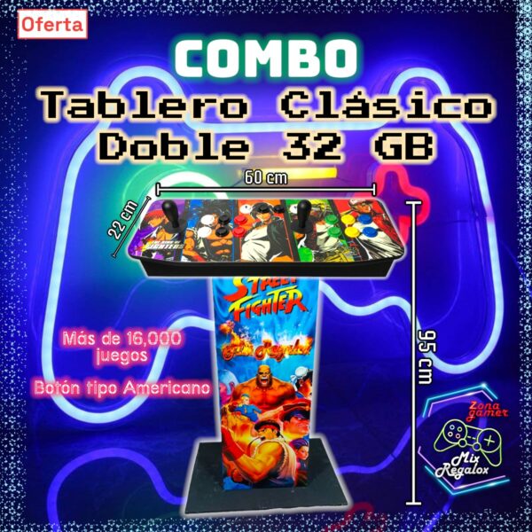COMBO TABLERO CALSICO DOBLE 32 GB MIX REGALOX